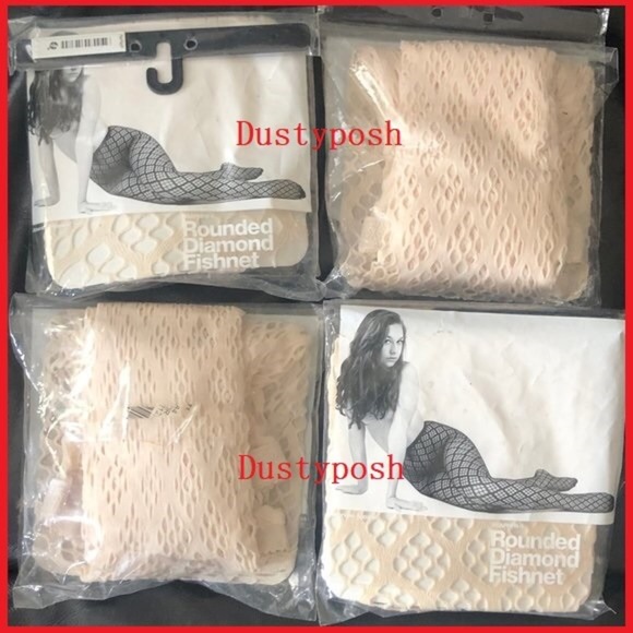 American Apparel Vintage Rounded Diamond Fishnet Tights Pantyhose Discontinued - Picture 1 of 3